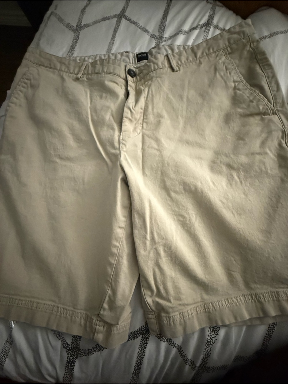 Hugo Boss Light Beige Cargo Shorts